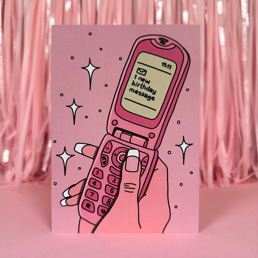 Flip phone - Birthday Card