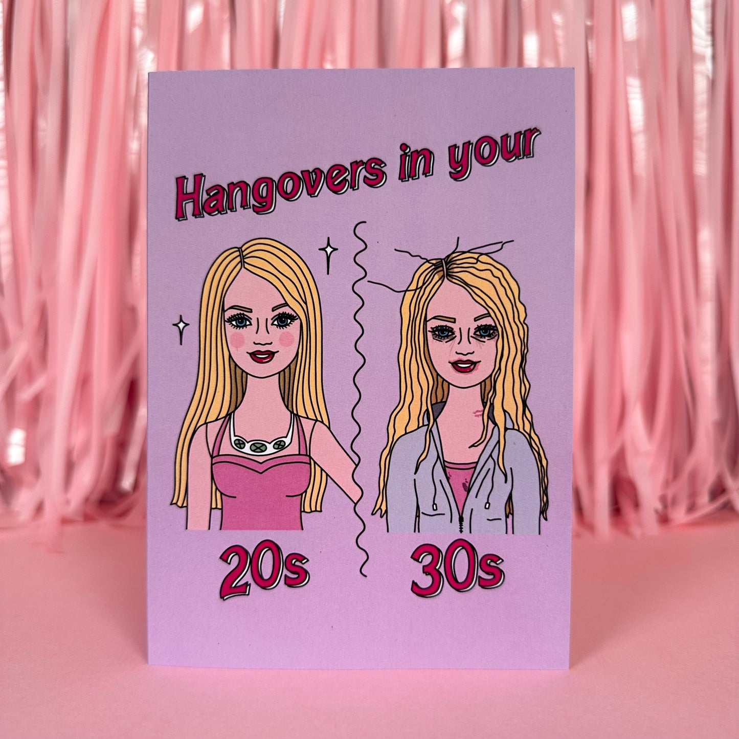 Hungover Barbie - Birthday Card